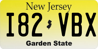 NJ license plate I82VBX