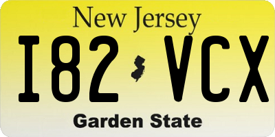 NJ license plate I82VCX