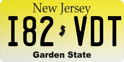 NJ license plate I82VDT