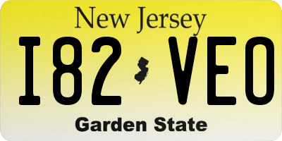 NJ license plate I82VEO