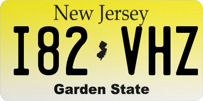 NJ license plate I82VHZ