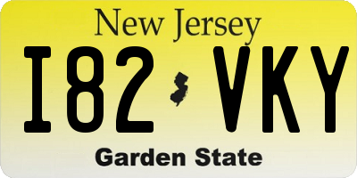 NJ license plate I82VKY