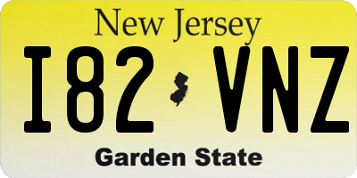 NJ license plate I82VNZ