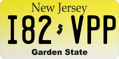 NJ license plate I82VPP