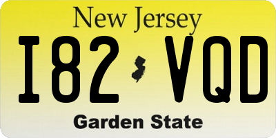 NJ license plate I82VQD