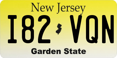 NJ license plate I82VQN