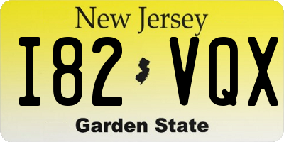 NJ license plate I82VQX