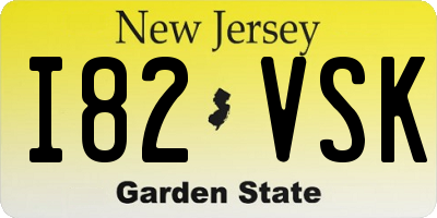 NJ license plate I82VSK