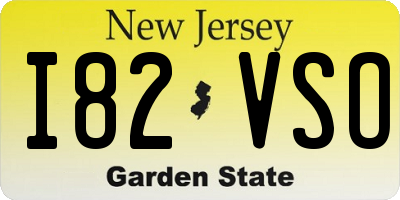 NJ license plate I82VSO