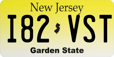 NJ license plate I82VST