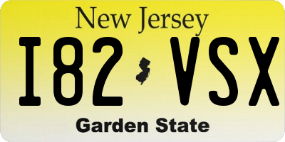 NJ license plate I82VSX