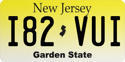 NJ license plate I82VUI
