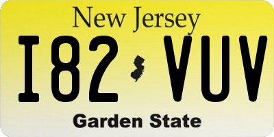NJ license plate I82VUV