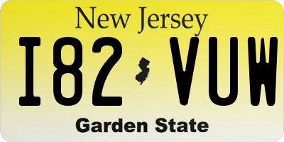NJ license plate I82VUW