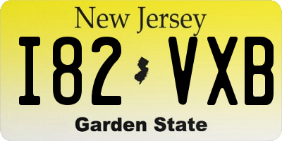 NJ license plate I82VXB