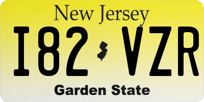 NJ license plate I82VZR