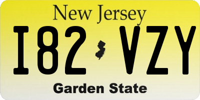 NJ license plate I82VZY