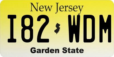 NJ license plate I82WDM