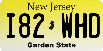 NJ license plate I82WHD
