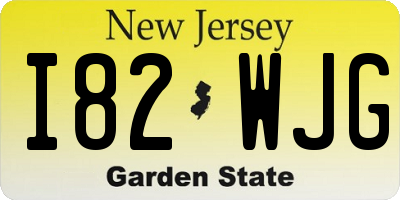 NJ license plate I82WJG