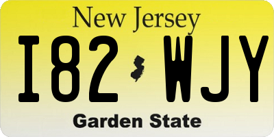 NJ license plate I82WJY
