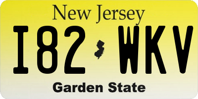 NJ license plate I82WKV