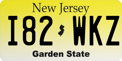 NJ license plate I82WKZ