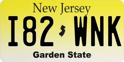 NJ license plate I82WNK
