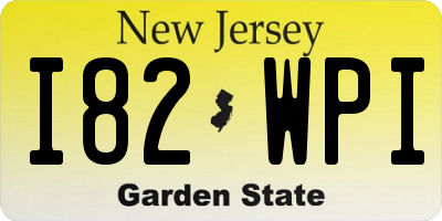 NJ license plate I82WPI