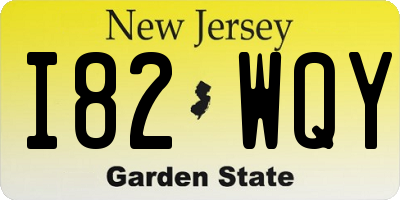 NJ license plate I82WQY