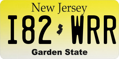 NJ license plate I82WRR