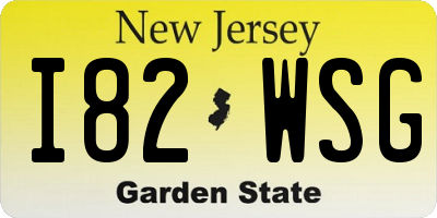 NJ license plate I82WSG