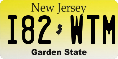 NJ license plate I82WTM