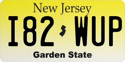 NJ license plate I82WUP