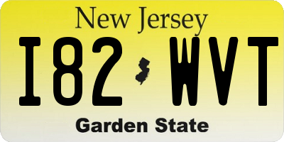 NJ license plate I82WVT