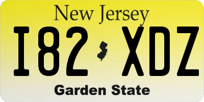 NJ license plate I82XDZ