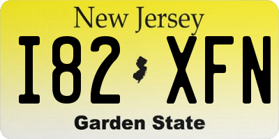 NJ license plate I82XFN