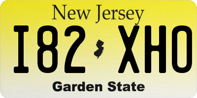 NJ license plate I82XHO