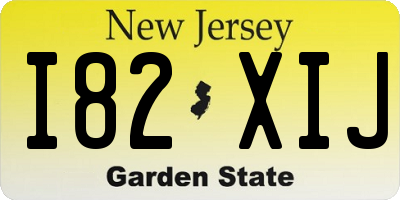 NJ license plate I82XIJ