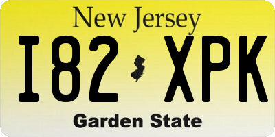 NJ license plate I82XPK