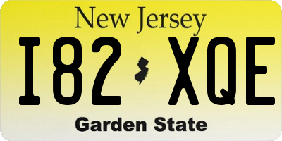 NJ license plate I82XQE