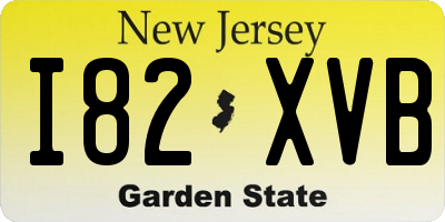 NJ license plate I82XVB
