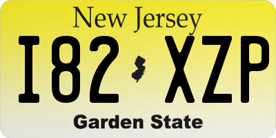 NJ license plate I82XZP