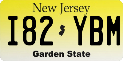 NJ license plate I82YBM