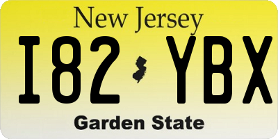NJ license plate I82YBX