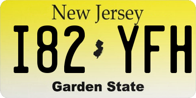 NJ license plate I82YFH