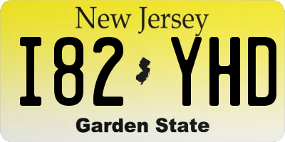 NJ license plate I82YHD