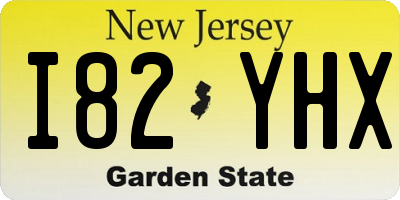 NJ license plate I82YHX
