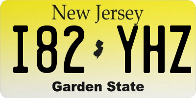 NJ license plate I82YHZ