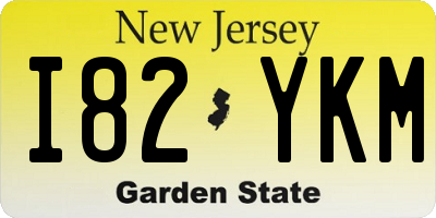NJ license plate I82YKM
